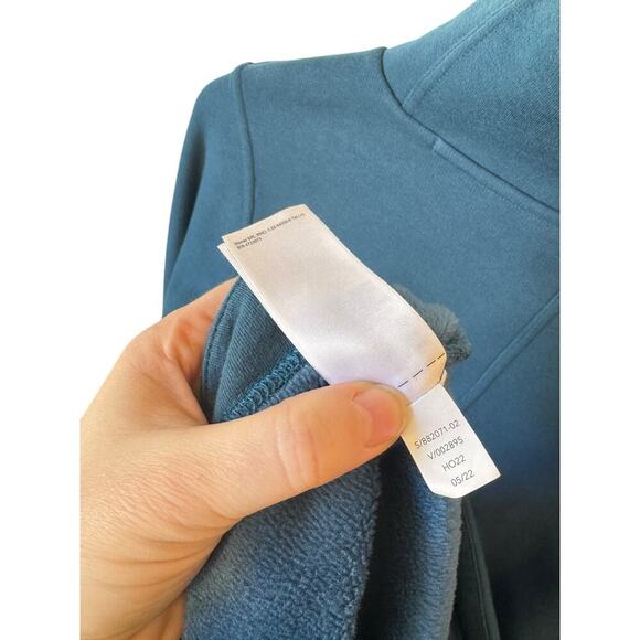 ATHLETA Cozy Karma Mock Neck Dress EUC Size Small Tall $129 MSRP Dark Teal - Picture 8 of 8